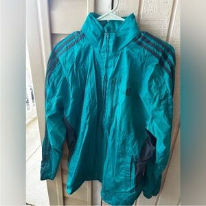 Adidas Teal Windbreaker Jacket